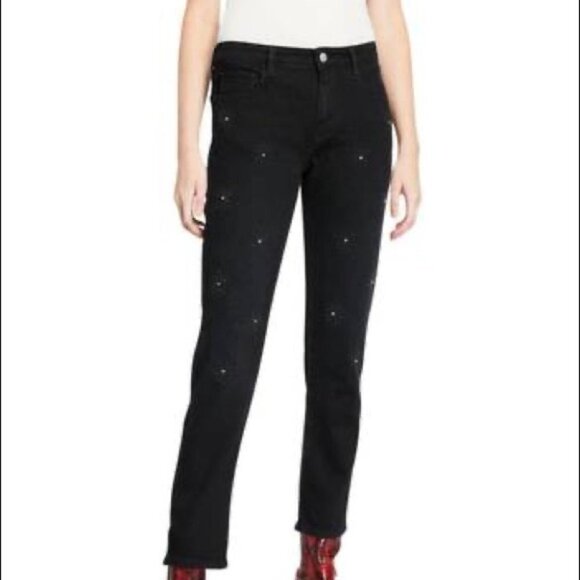 Brockenbow  X Zadig & Voltaire Black Queen Mary studded Diamond jeans size 26 - Picture 16 of 16